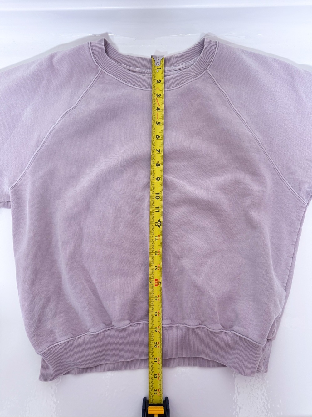 Aritzia Wilfred Free Cropped Crewneck Sweatshirt Lavender Grey Size Medium - Picture 7 of 8